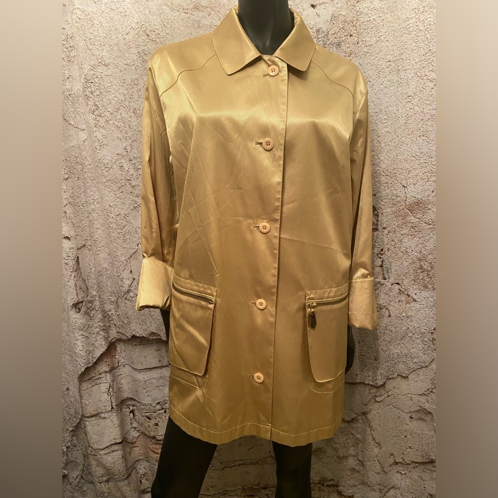 Carol Cohen Weather Wear Gold Lame Jacket